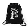 science gets me high Drawstring Bags