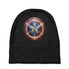 cotton captain america shield distressed, ideal gift or present Baby Beanies