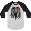 ribcage and heart 3/4 Sleeve Shirt