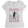 floss like a boss Women's Triblend Scoop T-shirt