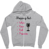 wine shopping Zipper Hoodie