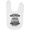Super Cool Stepmom Of A Freaking Awesome Grandson Baby Bibs