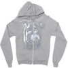 round neck dog wolf Zipper Hoodie