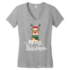 merry cristmas reindeer Women's V-Neck T-Shirt