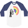 gaydar gay rainbow radar 3/4 Sleeve Shirt