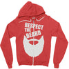 respect the beard (2) Zipper Hoodie