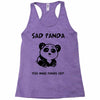 you make me a sad panda Racerback Tank