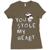 you stole my heart 4 Ladies Fitted T-Shirt