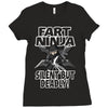 funny rfart ninja Ladies Fitted T-Shirt