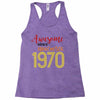awesome since november 1970 Racerback Tank