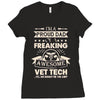 proud vet tech dad Ladies Fitted T-Shirt