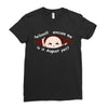 August Peeking Out Asian Baby Boy Ladies Fitted T-Shirt