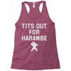 tits out for harambe Racerback Tank