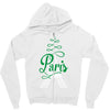 paris script eiffel tower french france Zipper Hoodie
