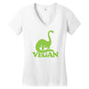 vegan dinosaur best trending Women's V-Neck T-Shirt