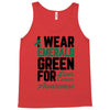 i wear emerald green for liver cancer awareness Tank Top