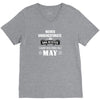 never underestimate an old man who was born in may V-Neck Tee