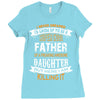 Super Cool Father Of A Freaking Awesome Daughter Ladies Fitted T-Shirt