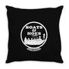 boats and hoes Throw Pillow