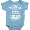 Super Cool Mimi Of A Freaking Awesome Grandson Baby Onesie