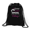 real girls go fishing Drawstring Bags