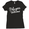 refugees welcome Ladies Fitted T-Shirt