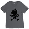 apple skull V-Neck Tee