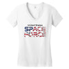 United States Space Force American Flag Women's V-Neck T-Shirt