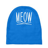 meow cute cat face Baby Beanies