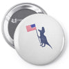Patriotic T-Rex Pin-back button