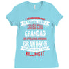 Super Cool Grandad Of A Freaking Awesome Grandson Ladies Fitted T-Shirt
