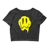 melting acid smiley face Crop Top