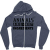 Animals Are Not Ingredients Zipper Hoodie