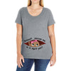 April Peeking Out Baby Girl Ladies Curvy T-Shirt
