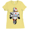 darkwing duck gizmoduck Ladies Fitted T-Shirt