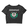 snowman christmas Crop Top