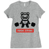 panda strong Ladies Fitted T-Shirt