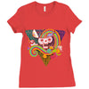 candy skull Ladies Fitted T-Shirt