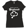 welcome to england! Ladies Fitted T-Shirt