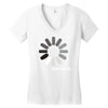 buffering  funny retro loading computer console fashion party Women's V-Neck T-Shirt