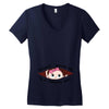 January Peeking Out Baby Girl Women's V-Neck T-Shirt