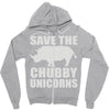 save the chubby unicorns Zipper Hoodie