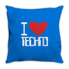 i love techno Throw Pillow