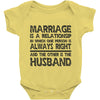 marriage is a relationship in (2) Baby Onesie