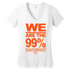 we are the 99% t shirt occupy wall street anti corporate greed black Women's V-Neck T-Shirt