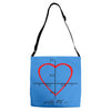 geek love shirt Adjustable Strap Totes