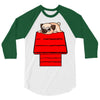 snoopy parody pug w 3/4 Sleeve Shirt