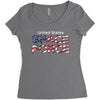 United States Space Force American Flag Women's Triblend Scoop T-shirt