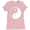 dripping ying yang Ladies Fitted T-Shirt