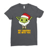 may cristmas be with you yoda Ladies Fitted T-Shirt
